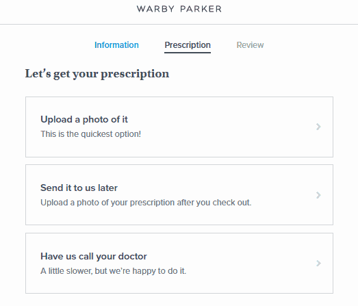 warby parker prescription