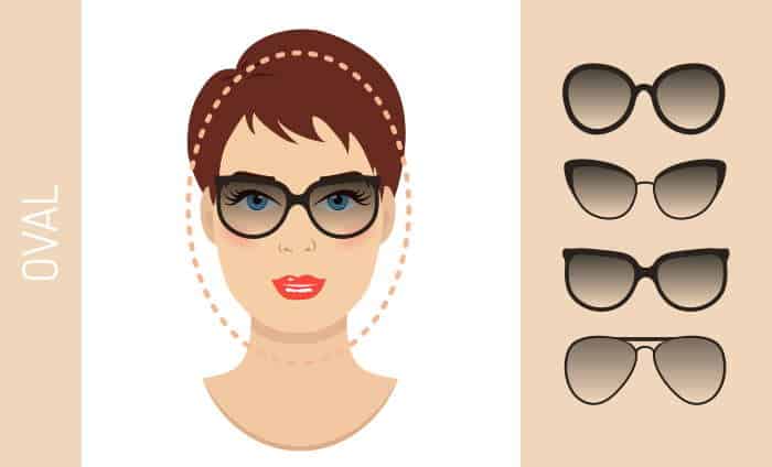 ideal sunglass shapes for oval face