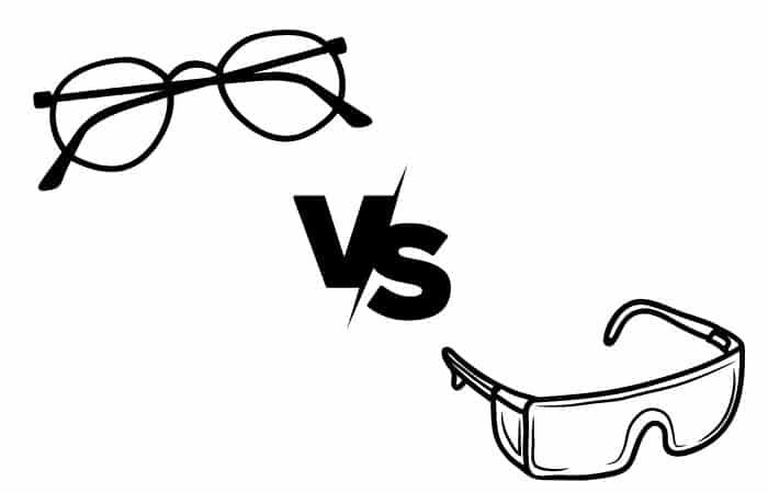 eyeglasses vs safety glasses