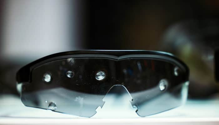 ballistic safety glasses after safety testing