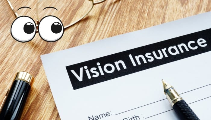 vision insurance form with googly eyes