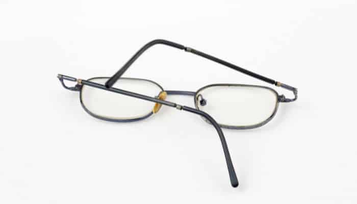 old bent glasses