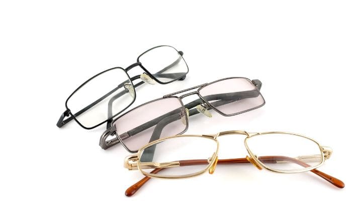 3 metal frame eyeglasses