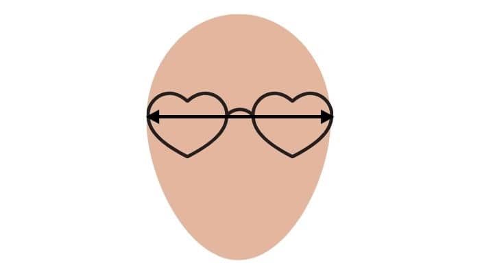 oval face shape with heart shaped glasses