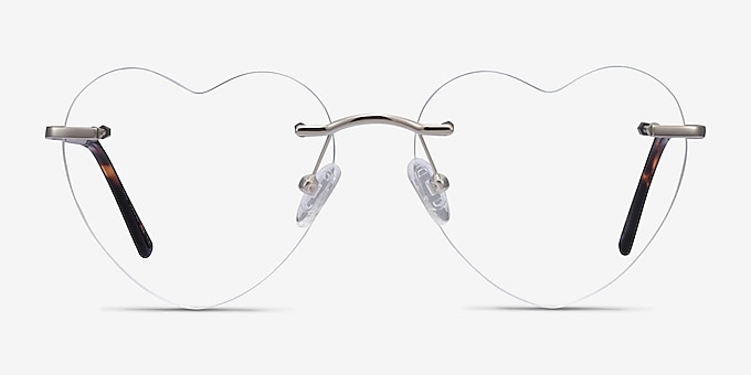 rimless heart-shaped glasses