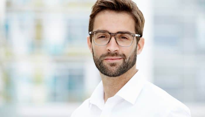 man with beard in glasses