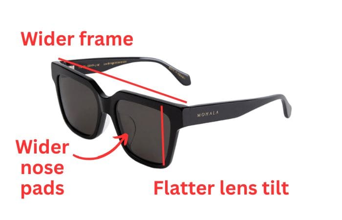 what to look for in low bridge fit sunglasses